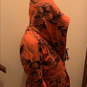 Orange army fatigue jacket Clearance